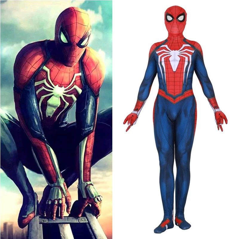 

Ps4 Game Insomniac Spiderman Cosplay Jumpsuit Spandex Spider-man Costume Halloween Costumes for Men Adult