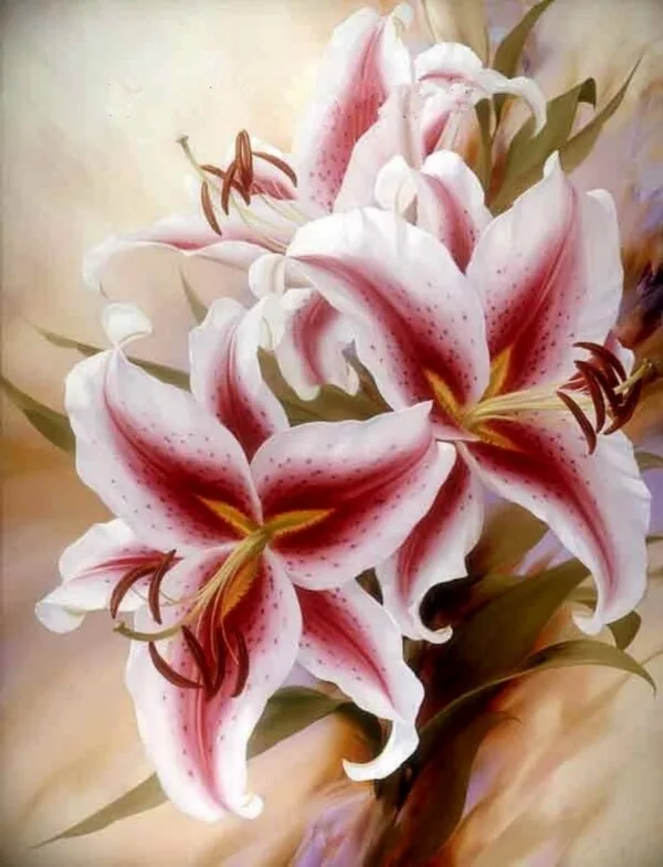 DIY Diamond Embroidery Needlework Painting Flowers In Full Bloom Mosaic Cross Stitch Square Rhinestone Decoration | Дом и сад