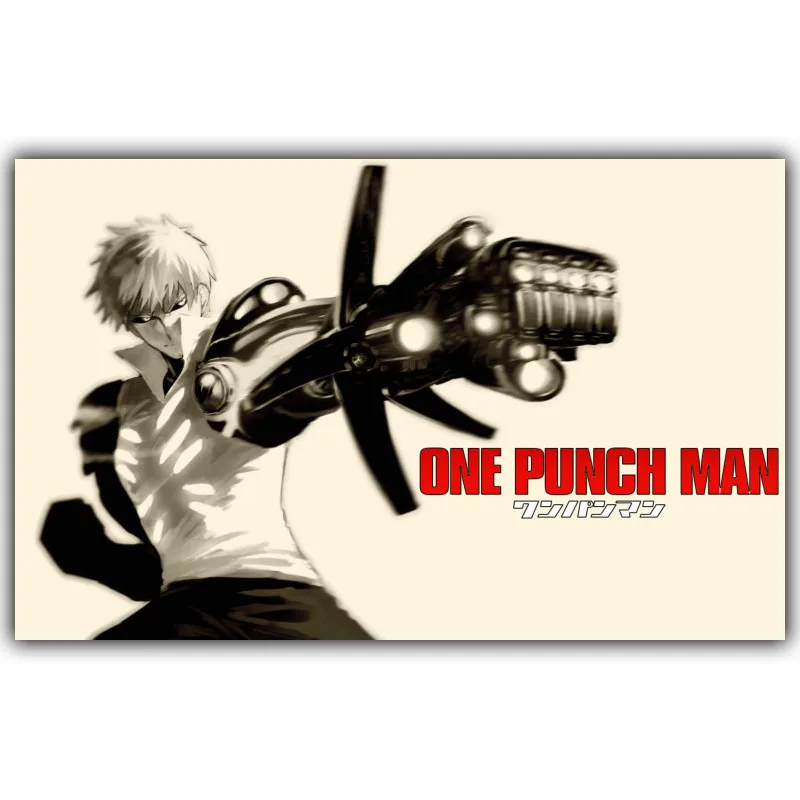 ONE PUNCH MAN Saitama художественный Шелковый плакат печать 3 Размера Японского Аниме