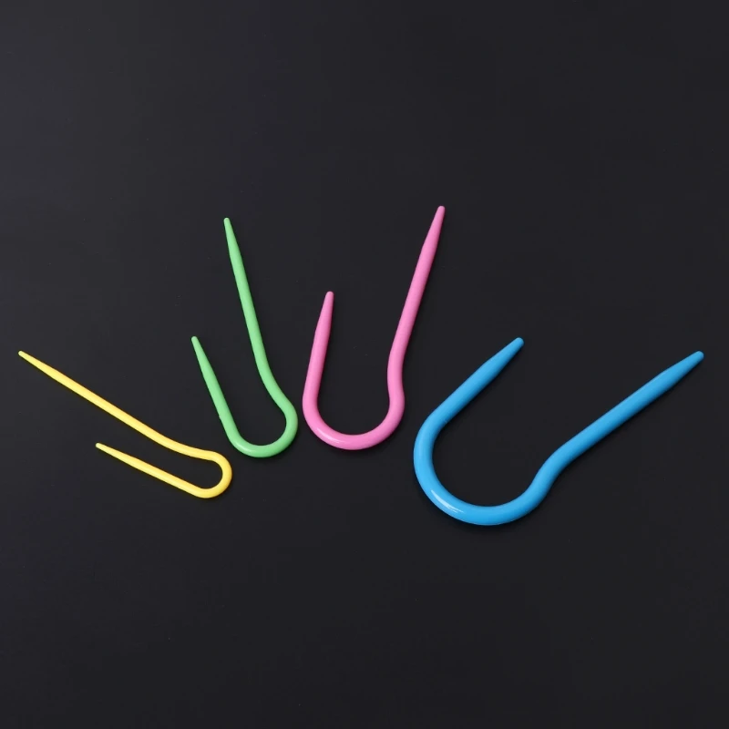 

4pcs Twist Needles U Shape Curved Sweater Knitting Crochet Weaving DIY Tool