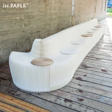 Folding Kraft Paper Sofa Expandable Paper Chair