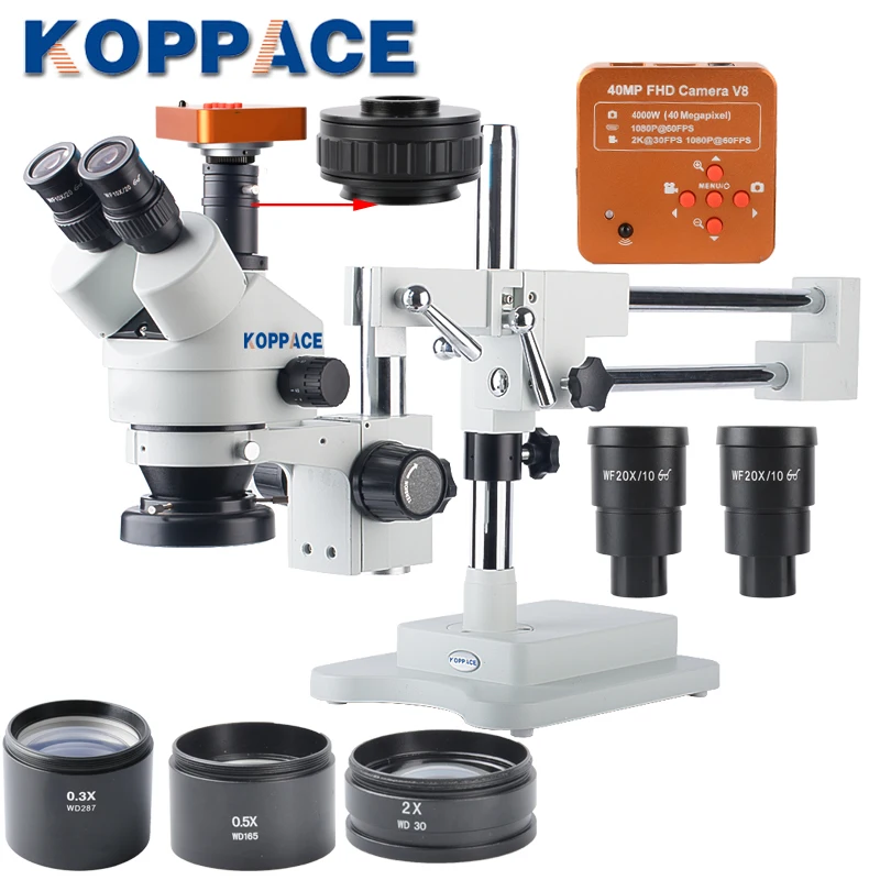  KOPPACE 40 MP2.1X-180X Microscope60FPSHDMI Industry microscope CameraMobile phone repair Microscope
