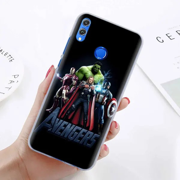 Чехол для телефона Marvel Мстители супер герои для huawei Honor 8X 8A Pro 8C 8S 9 10 Lite 20i Honor Play Y7 Y9 чехол - Цвет: 10