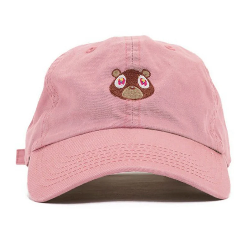 Kanye West Dropout Bear Cap Women Men Solid Embroidery Bears Baseball Cap Male Hip Hop Hat Female Lovely Animals Hats CP0154 (8)
