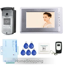 ENVÍO LIBRE Nuevo Cable 7 pulgadas Pantalla a Color de Video Teléfono de La Puerta Sistema de intercomunicación 1 Monitor + Cámara de Acceso RFID Al Aire Libre En Stock