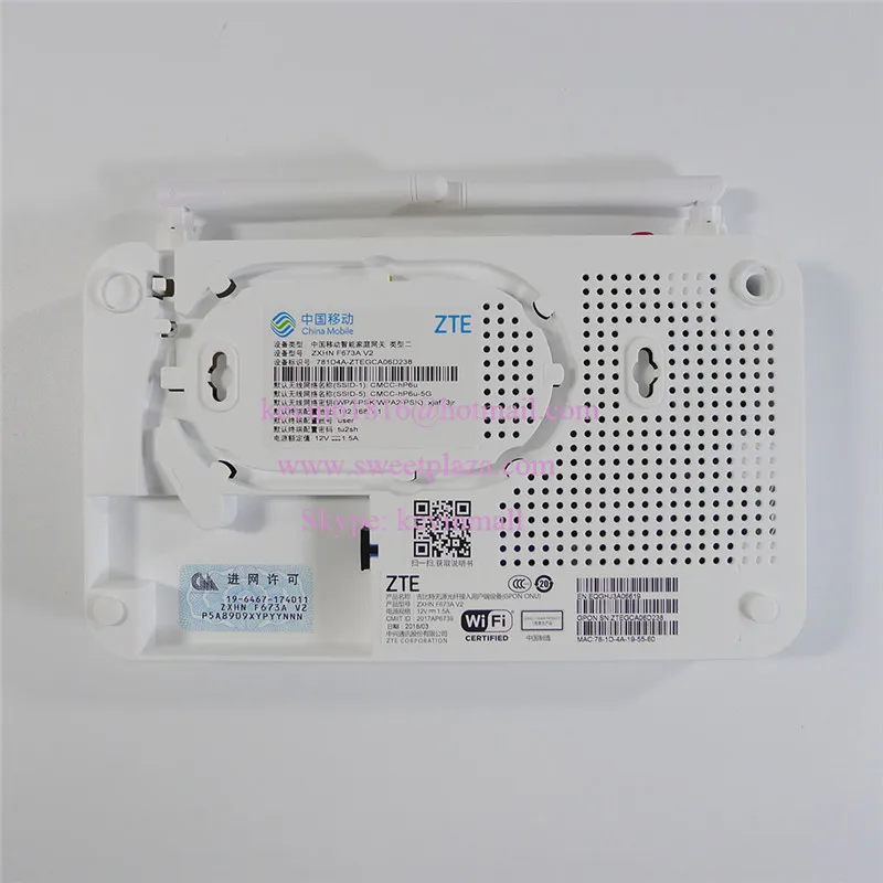 Беспроводной маршрутизатор Z TE ZXHN F673A V2 GPON ONU 4GE 1tel Dual Band 2 4G 5 ГГц Wi Fi китайская