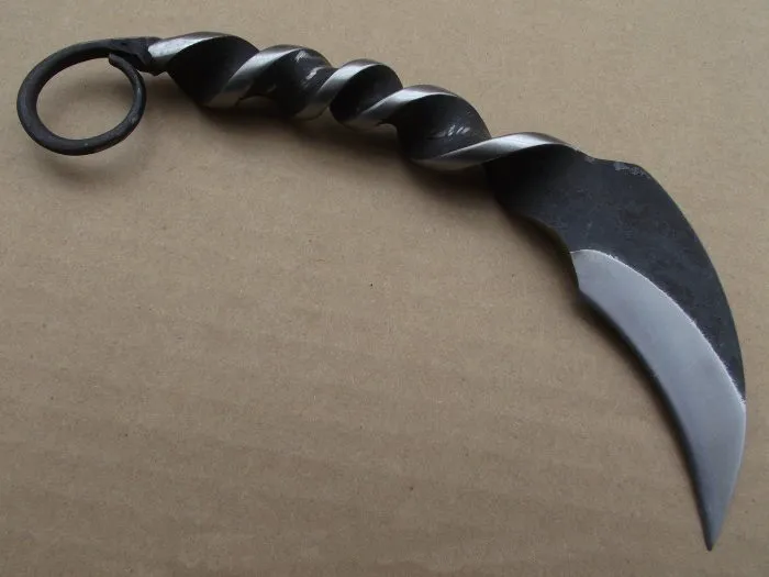 Фиксированный karambit Кемпинг многофункциональный инструмент для выживания тактический карманный нож холодная сталь мачете Ручная ковка твист клинок в форме клешни ножи