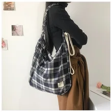 Модный шнурок плиссированные ремень Эко сумка через плечо плед в клетку