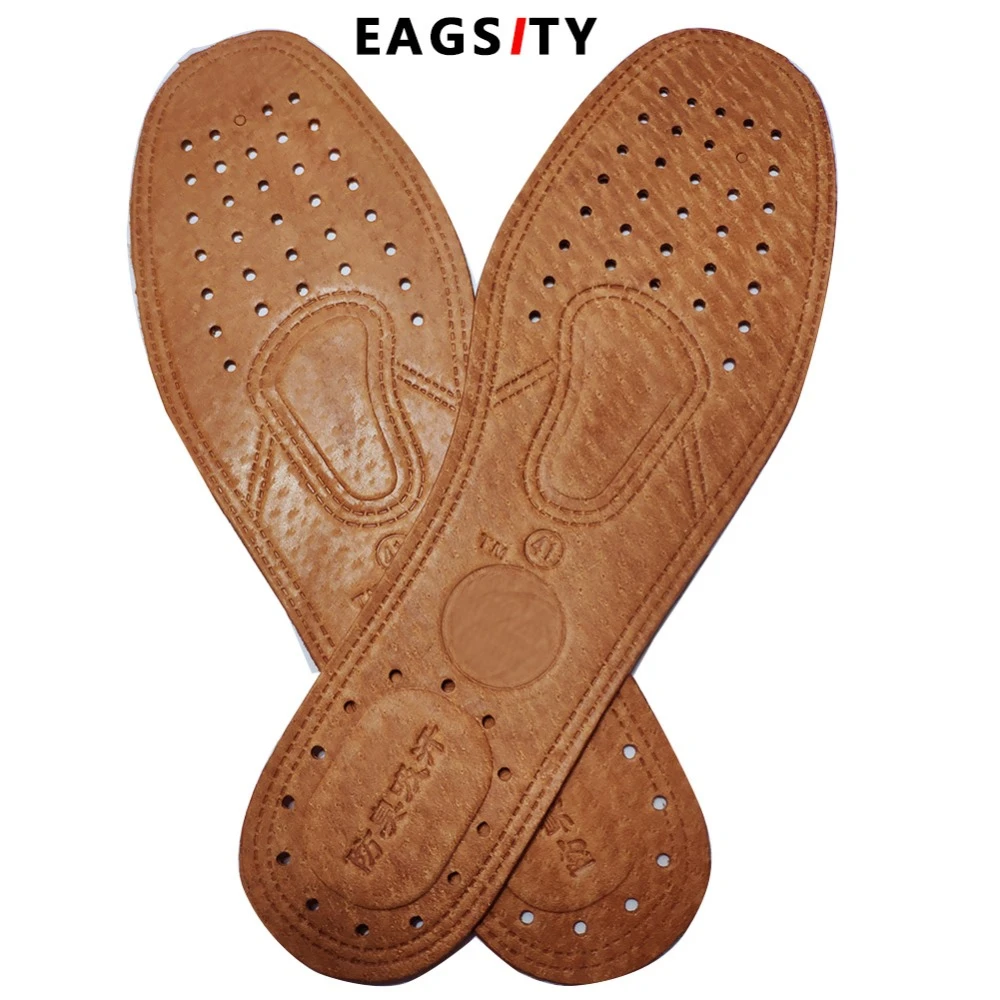 Eagsity Genuine Cow Leather Insole Breathable Soft Antiodor Casual
