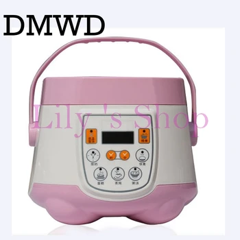

Multifunction Rice Cooker Electric Heating Lunch Box 1.8L Mini Food Steamer Porridge Stew Meal Cooking Pot Warmer 110V US Plug