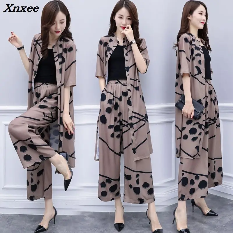 Large Big Size 2 Piece Set Women Wide Leg Trousers Suit Set Palazzo Pants Sash Tracksuit Cardigan Year-old Female Costume Xnxee туфли palazzo d oro