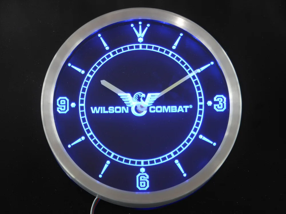 

nc0188 Wilson Combat Neon Light Signs LED Wall Clock