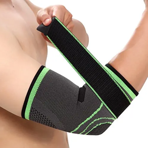 

Sharp Knick Elbow Brace Support Compression Sleeve with Adjustable Strap Tennis Sports Elbow Pads Basketball Bike Running