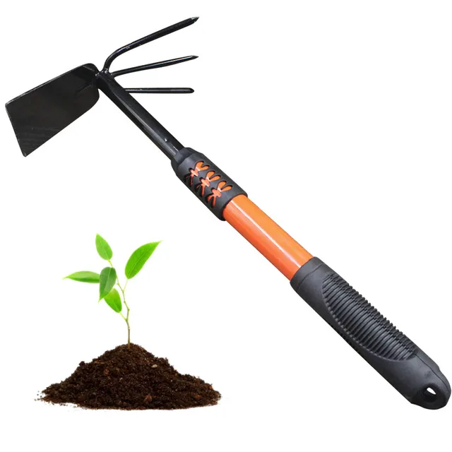 Free Shipping HOT SALE! Dual Head Hoe Cultivator Combo Garden Tool
