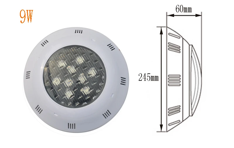 Jiawen 9 Вт 12 Вт Светодиодный прожектор для бассейна, подводный светильник, наружное освещение для пруда, Светодиодный лампа Piscina DC12-24V