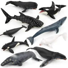 Имитация Кита, фигурка животного, коллекционные игрушки, океанское животное, познавательные фигурки, Детские одноцветные пластиковые цементные игрушки