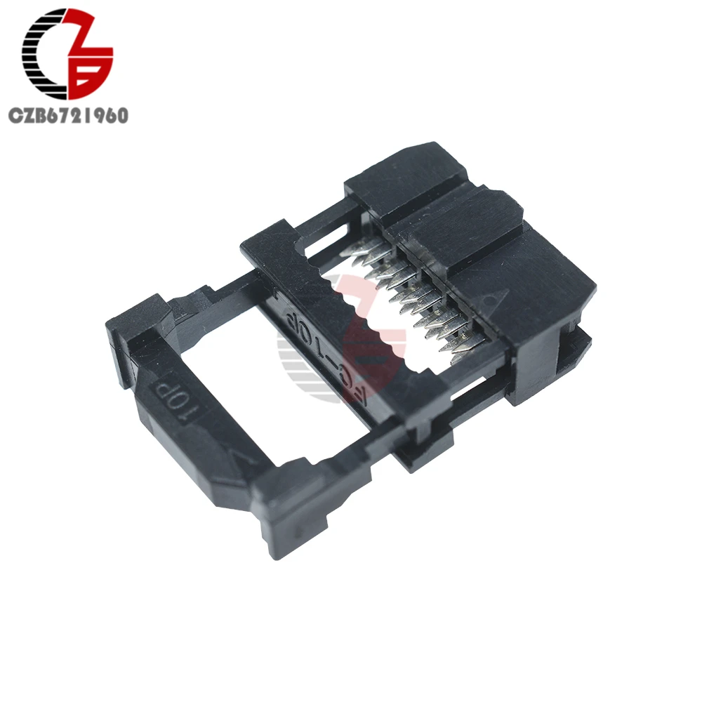 10 шт. 2,54 мм Шаг 2x5 Pin 10 Pin IDC гнездовой разъем FC-10