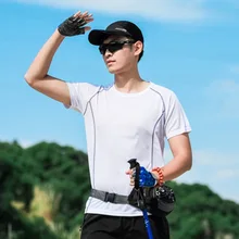 Логотип пользовательские быстросохнущая сжатия фитнес футболка бег тренировочный костюм из Джерси, одежда быстросохнущая топы Спортивная рубашка мужская рубашка