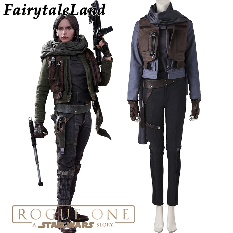 Jyn Erso костюм для косплея Rogue One A Star Wars Story наряд взрослых женщин карнавальный на