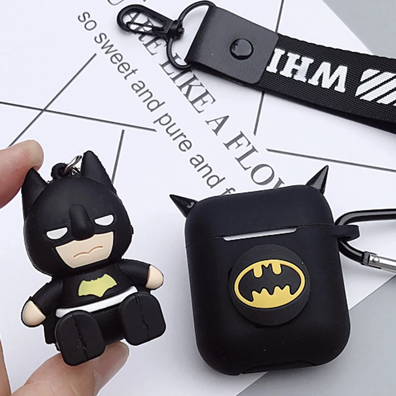 

Marvel DC Cartoon Soft Silicone Bluetooth Earphone Case for Apple Ultra-thin Cute Protection Cover Charging Boxap