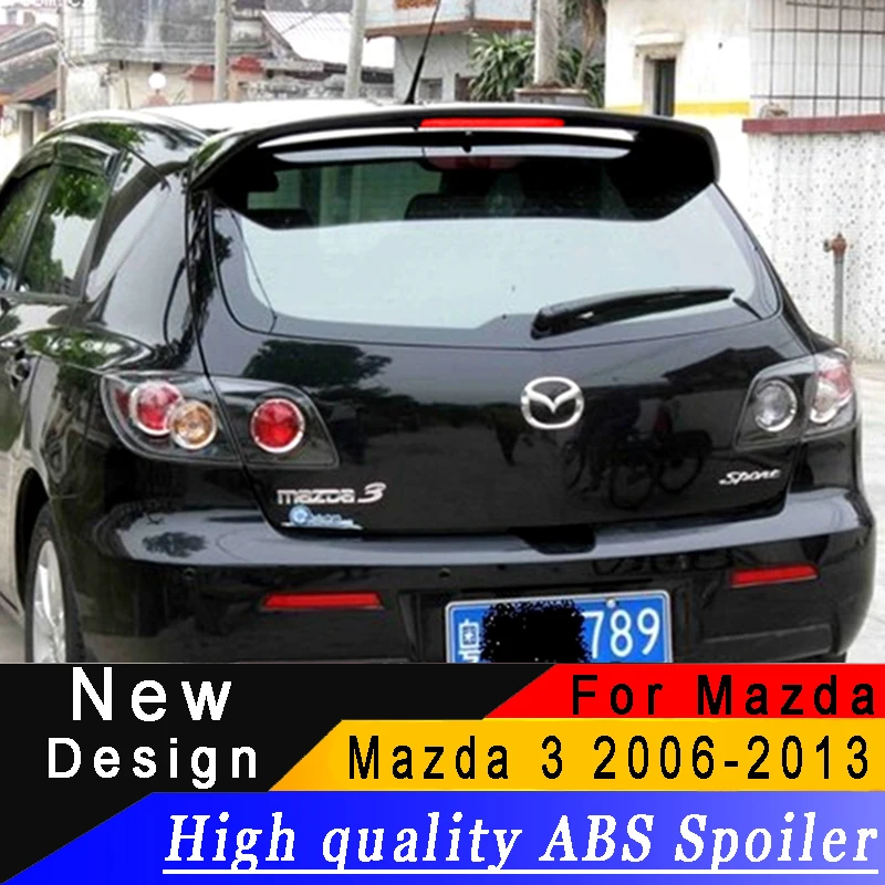 Высокое качество ABS Спойлер для Mazda 3 M3 хэтчбек 2006 до 2013 заднее крыло первоклассника или черный или белый спойлер