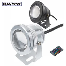 10 Вт DC 12 В светодиодный подводный свет водонепроницаемый IP68 фонтан бассейн ламповое освещение люстр белый/теплый/RGB аквариум лампа с пультом дистанционного управления