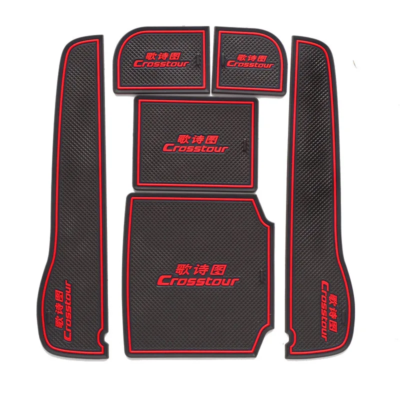 6Pcs Lot Car Interior Upholstery For Honda 11-12 Crosstour Rubber Mat Accessories Non-Slip Auto |