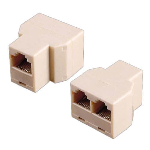 

10x New RJ45 3 Way Network Cable Splitter Extender Plug Coupler
