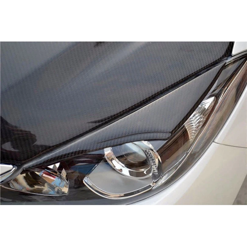 2 шт., настоящий светильник из углеродного волокна для бровей, головной светильник для век, накладки для глаз, Накладка для Mazda 3 M3 Axela