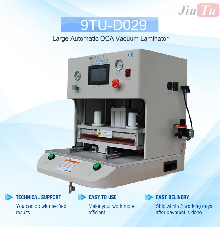 Jiutu Newest 16 inch & 16 inch OCA Automatic Laminator for iPad 6 LCD Touch Screen Vacuum Laminating Machine For Samsung S7 Edge (9)