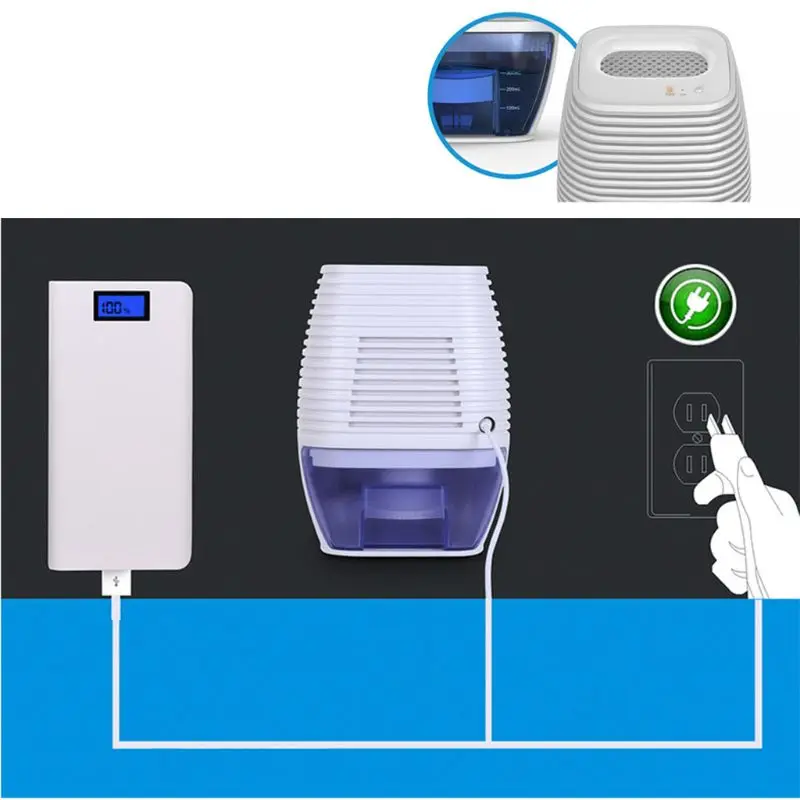 

Household 500ml Portable Mini Dehumidifie Electric, Dehumidifier for for High Humidity in Basement,Home, Kitchen, Bedroom, Carav