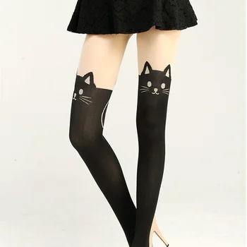 

New Women Sexy Cat Tail Velvet Knee High Socks Hosiery Tattoo Stockings popular stockings