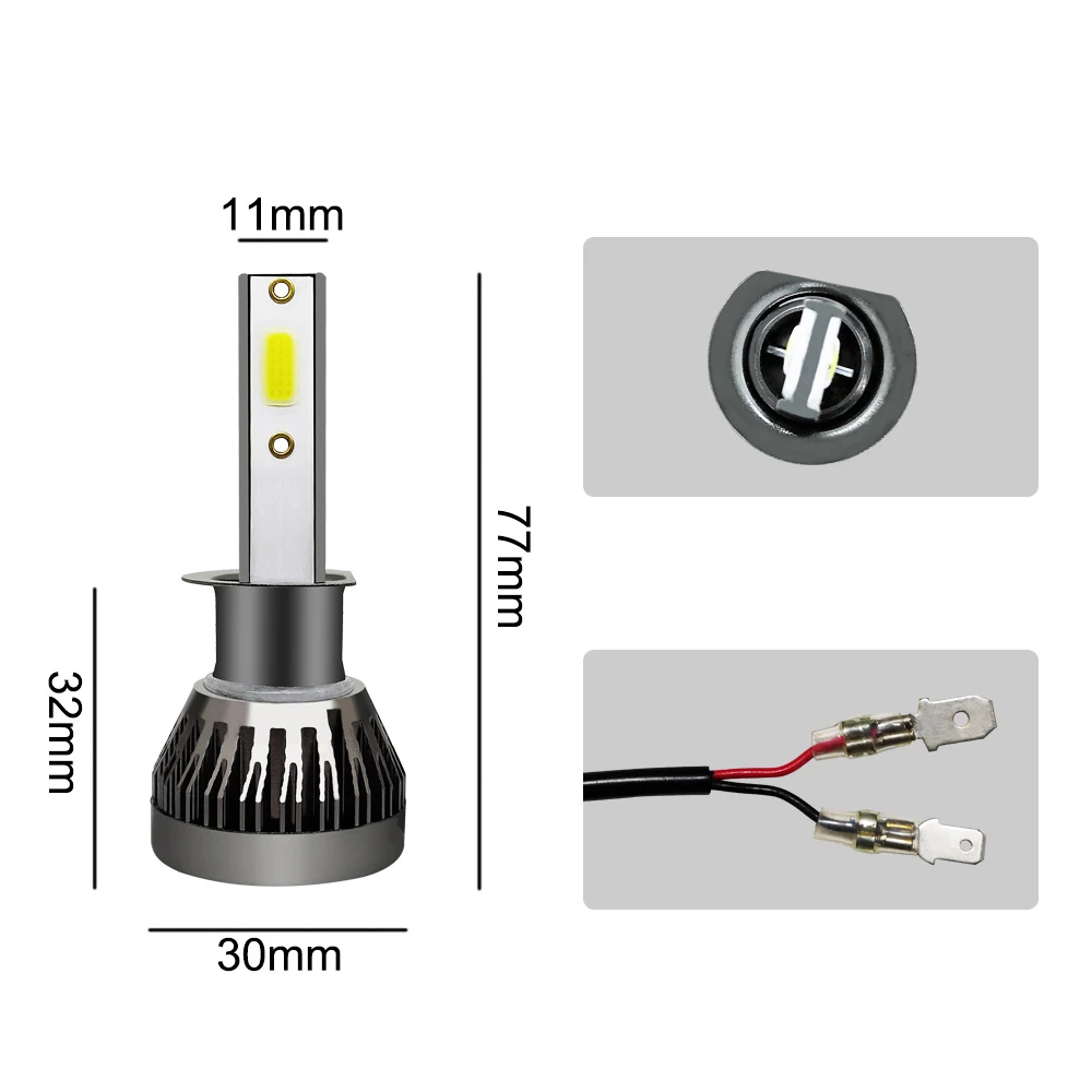 2 шт. супер яркие светодиодные лампы для фар 6000K|Передние LED-фары авто| |