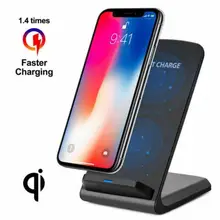 Беспроводной Зарядное устройство Quick Charge 2,0 быстрой зарядки для iPhone 8 10 X для samsung S6 S7 S8 2 катушки Стенд 5 V/2A& 9В/1.67A