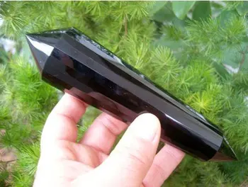 

NATURAL OBSIDIAN POLISHED 24sided CRYSTAL DT WAND POINT