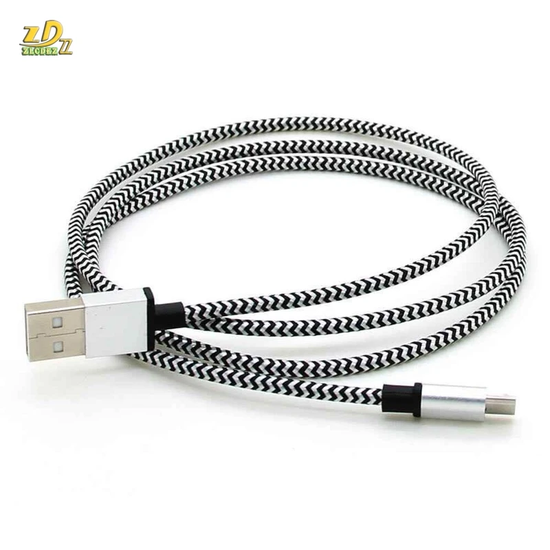 100 шт./лот 1 м 3 фута 2 6 футов 10 Алюминиевый текстильный Micro C 5 контактный 8 USB кабель