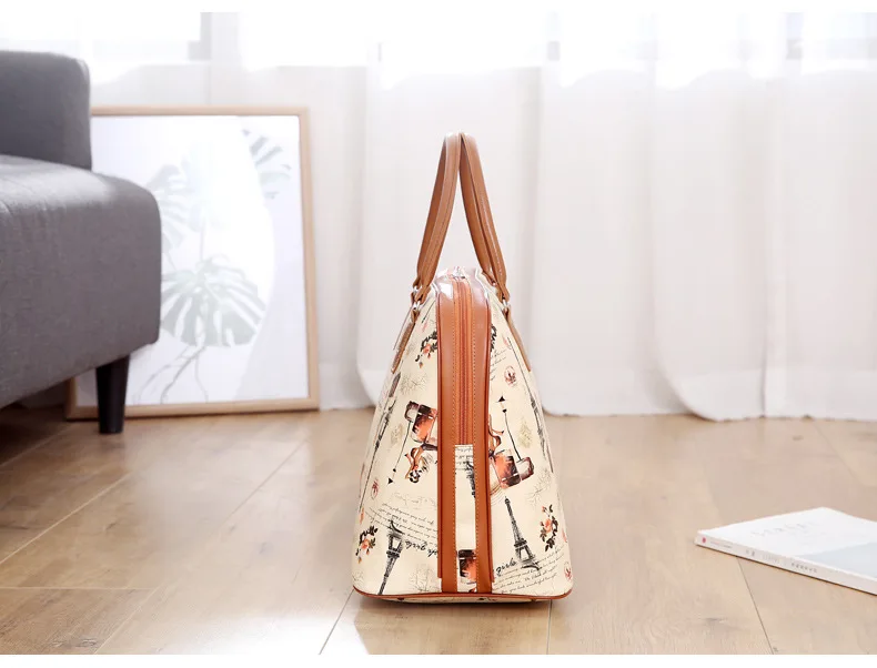 Женская водонепроницаемая сумка для путешествий, Летний стиль, женская сумка из искусственной кожи, сумка для путешествий, спортивная сумка, новая башня, Красивая Дамская сумка с принтом, сумка для багажа