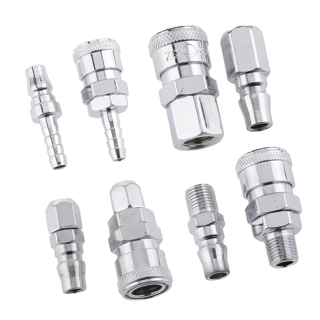 

4 Pairs Air line Hose Connector Coupler for Compressor SP20+PP20 SF20+PF20 SM20+PM20 SH20+PH20