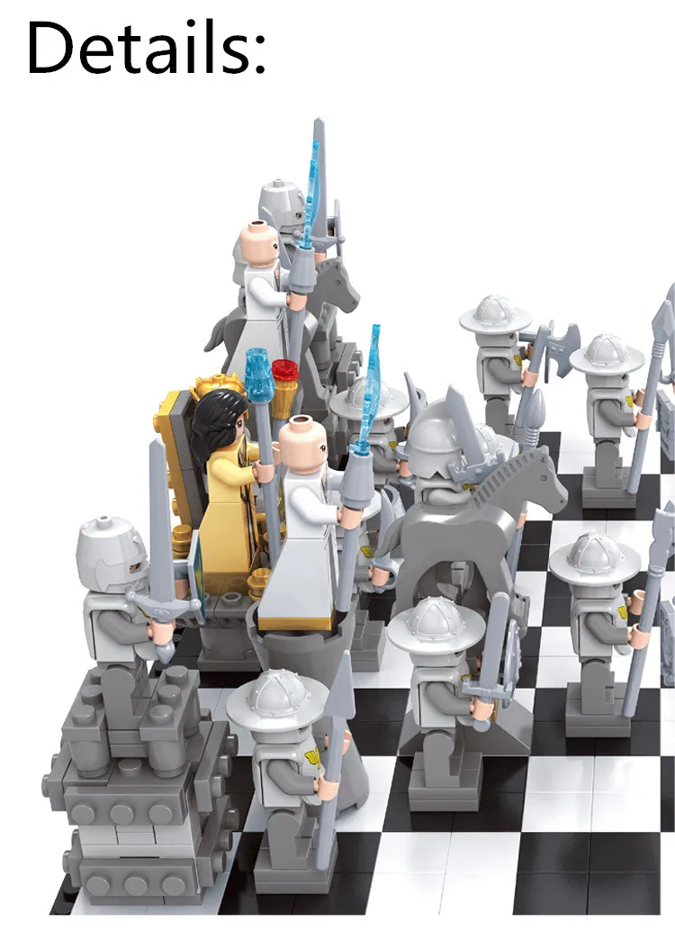AUSINI-27907-New-Enlighten-Castle-Series-international-chess-Model-Building-Blocks-Sets-minis-Kids-Bricks-Toys (4)