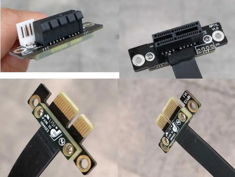 PCI Express Gen3 8G/bps Flex Relocate Cable 1ft 2ft PCI-E 1X to 1x Slot Riser Card Extender Extension Ribbon 10cm 20cm 30cm 60cm