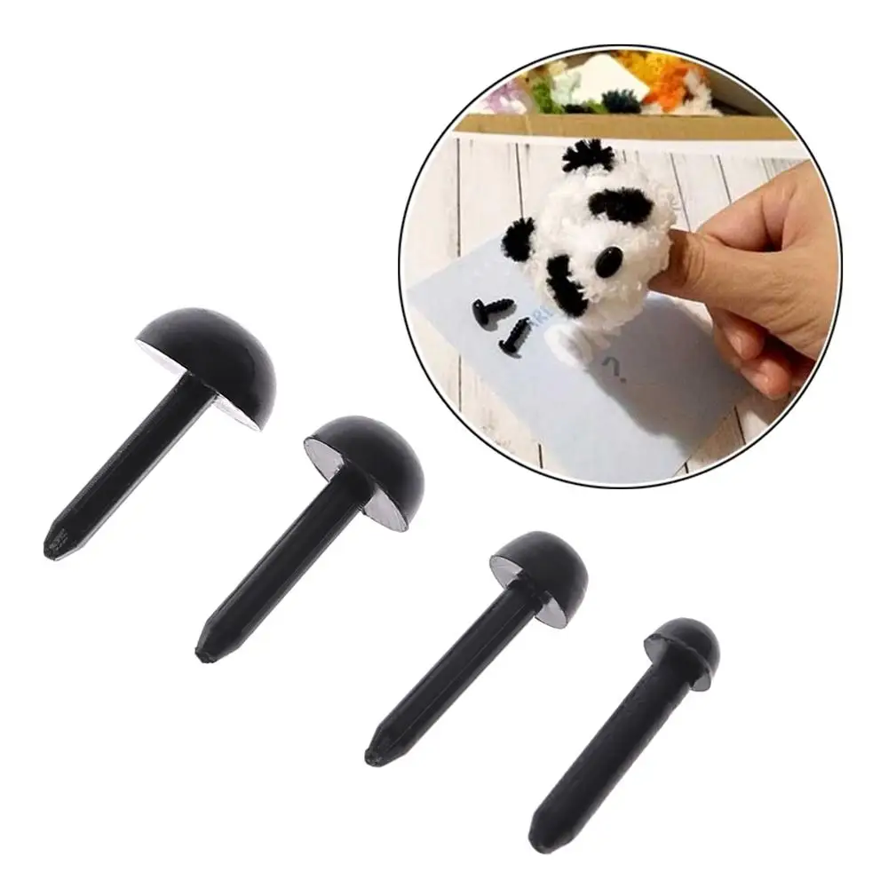 

100Pcs 3mm/4mm/5mm/6mm DIY Doll Puppet Plastic Black Pin Safety Eyes For Handmade Teddy Bear Doll Craft Children Kids Toy