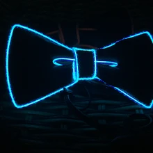 Модные Сияющие мерцающие EL Звук Активированный электронный DJ, галстук-бабочка для вечерние, бар, клуб с бесплатной доставкой