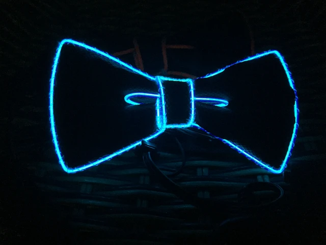 2016 Fashion Glowing Flashing EL sound activated electroniC DJ's,bow ...
