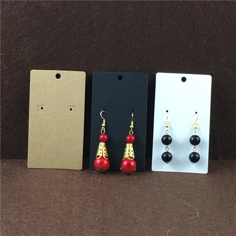 

Blank Rectangle Tricolors Regular Simple Craft paper Earring Eardrop Card Ornaments Decoration Packing Cards 9x5cm 100Pcs/Lot
