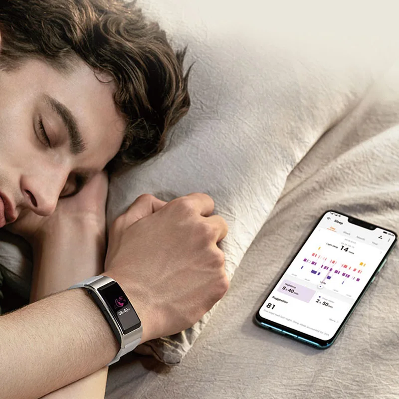 100% оригинал huawei TalkBand B5 Смарт часы bluetooth браслет большой OLED сенсорный экран для