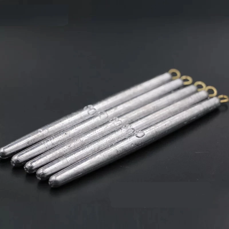 

1PCS Fishing Lead Sinker 50g 60g 70g 80g 90g Long Rod Lead Fishing Weights Sinkers With Swivel Ring Tackle Accessories