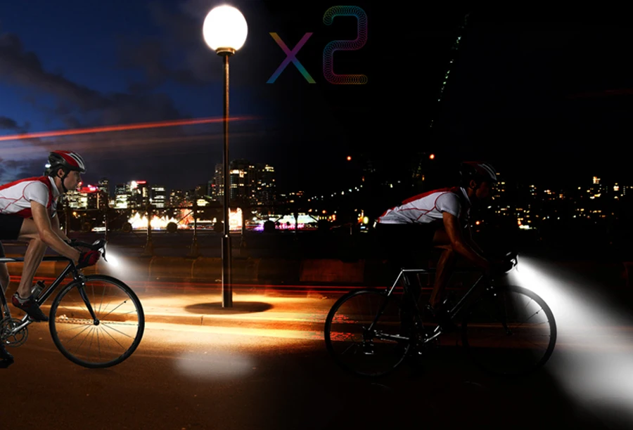 Top 4000mAh Bicycle Flashlight Induction Bike Front Light Set USB Rechargeable Smart Headlight With Horn LED Bike Light+Rear Lamp 3