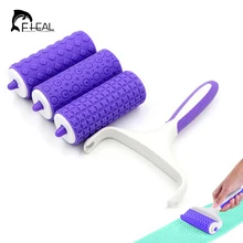 Fheal 3 шт. помадка Газа ленты резак Пластик rolling Булавки Кружево горошек тканым узором для тиснения ролик сахара ремесло торт Декор инструменты