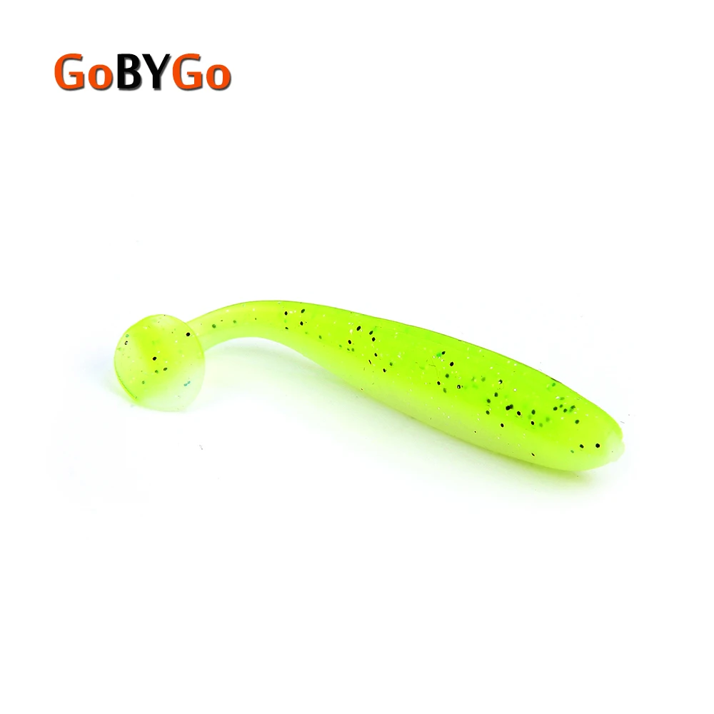 

GobyGo 6PCS/Lot 90mm Soft Fishing Lure Tail Grubs 4.2g Artificial Panfish Crappie fishing lures 050