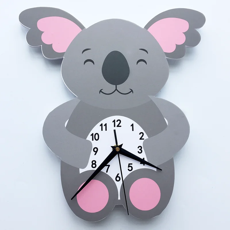 horloge murale koala pour enfants horloge de dessin anime decoration murale pour salon decoration de la maison pour chambre d enfants aliexpress horloge murale koala pour enfants